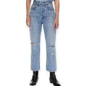 Aritzia Denim Forum The Joni High Rise Loose Jeans 26L Picture Bleu Rip Size 31